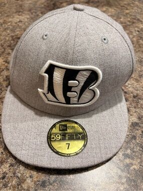 New Era Gray Bengals 59FIFTY Fitted Hat Size 7